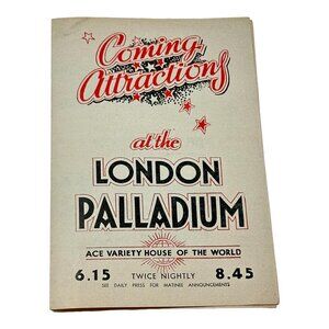 London Palladium 1951 Variety Season Playbill Ad Coming Attractions Gracie Field